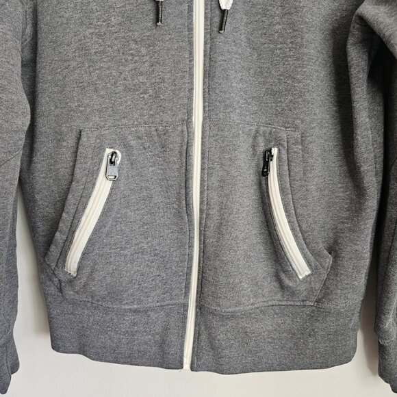 Jack Jones Men's Clay Sweat Grey Zip up Hoodie, S, 4 Front Pocket (2 Zip) - Picture 6 of 13